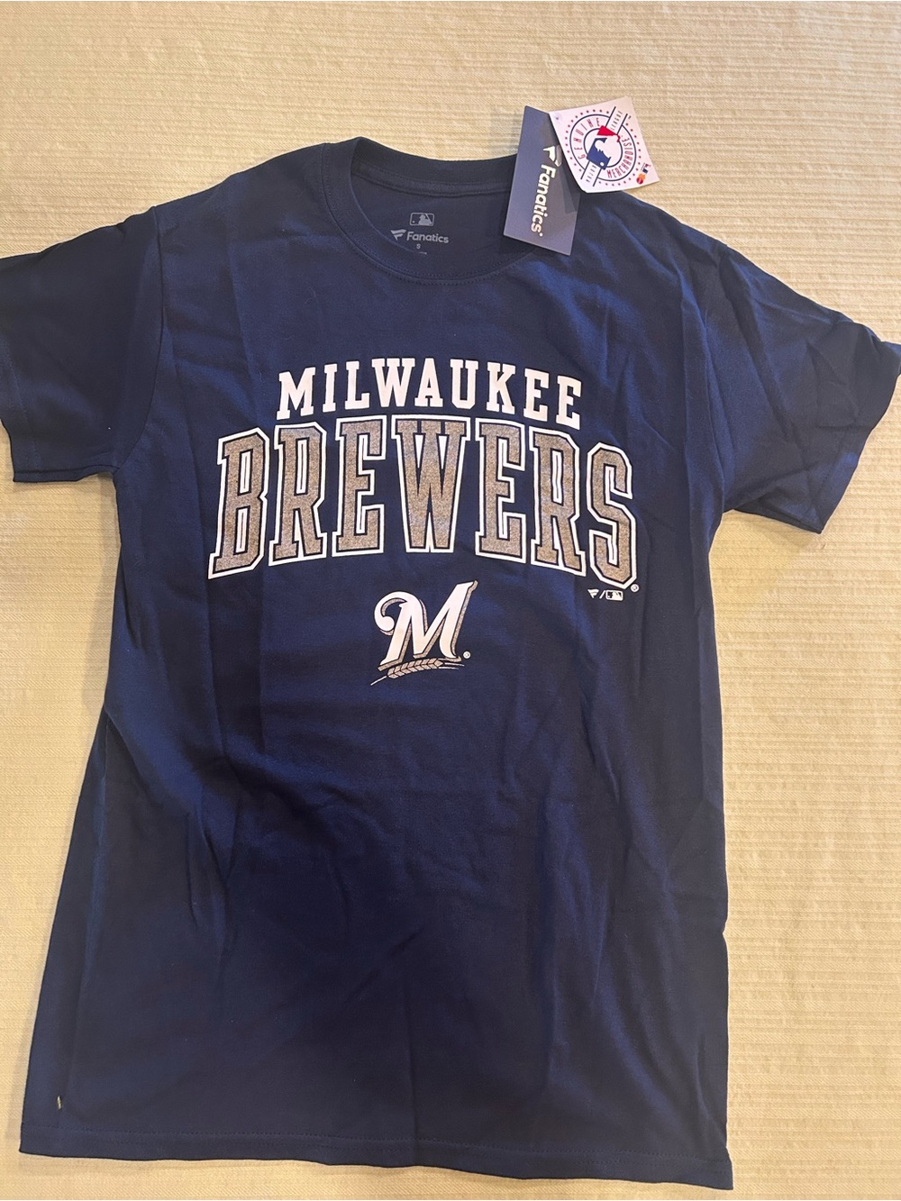 Fanatics Milwaukee Brewers Navy Blue Short Sleeve Tee